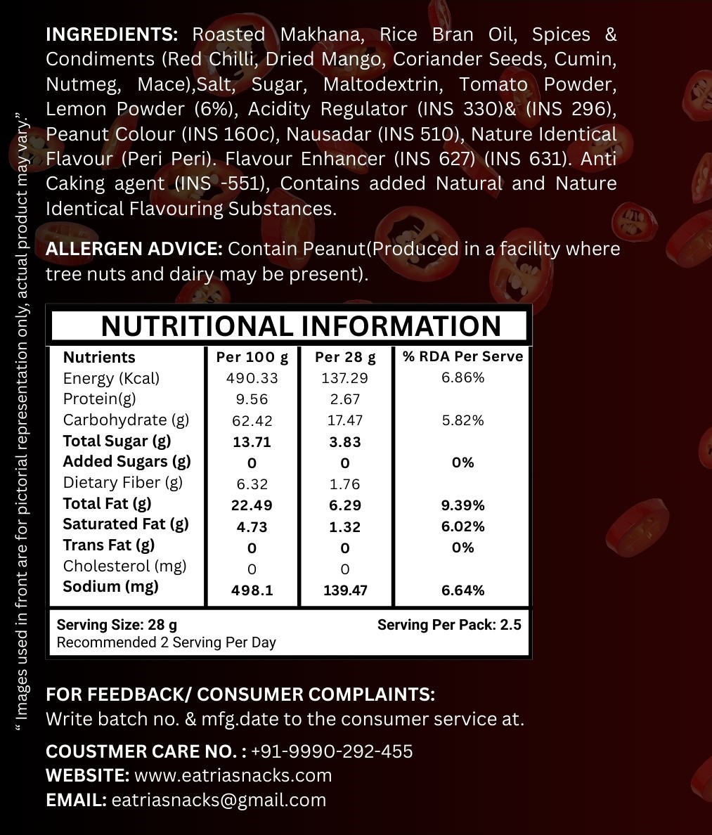 Peri Peri Roasted Makhana (70g) - Image 3