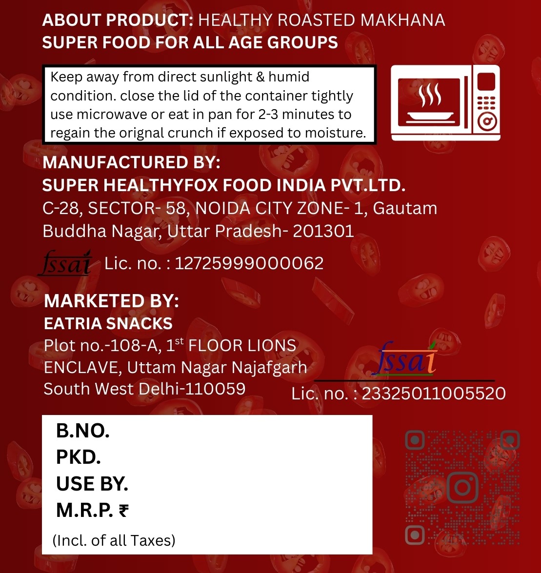 Peri Peri Roasted Makhana (70g) - Image 4